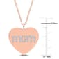 Sophia B Pink Silver 1/10ct. Diamond Mom Heart Chain Pendant - image 4