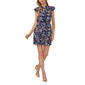 Petite MSK Flutter Sleeve Floral Midi V-Neck Chiffon Dress - image 1