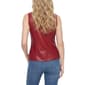 Womens NY Collection Faux Leather Button Vest - image 2
