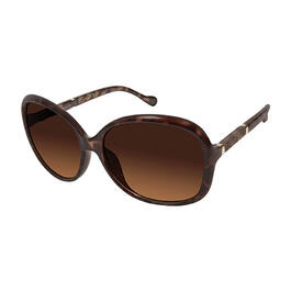 Womens Jessica Simpson Quilted Oval Sunglasses