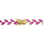 Sophia B 12ctw. Created Pink Sapphire Gold Plated Link Bracelet - image 2