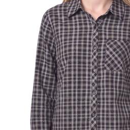 Womens NY Collection Long Sleeve Plaid Casual Button Down