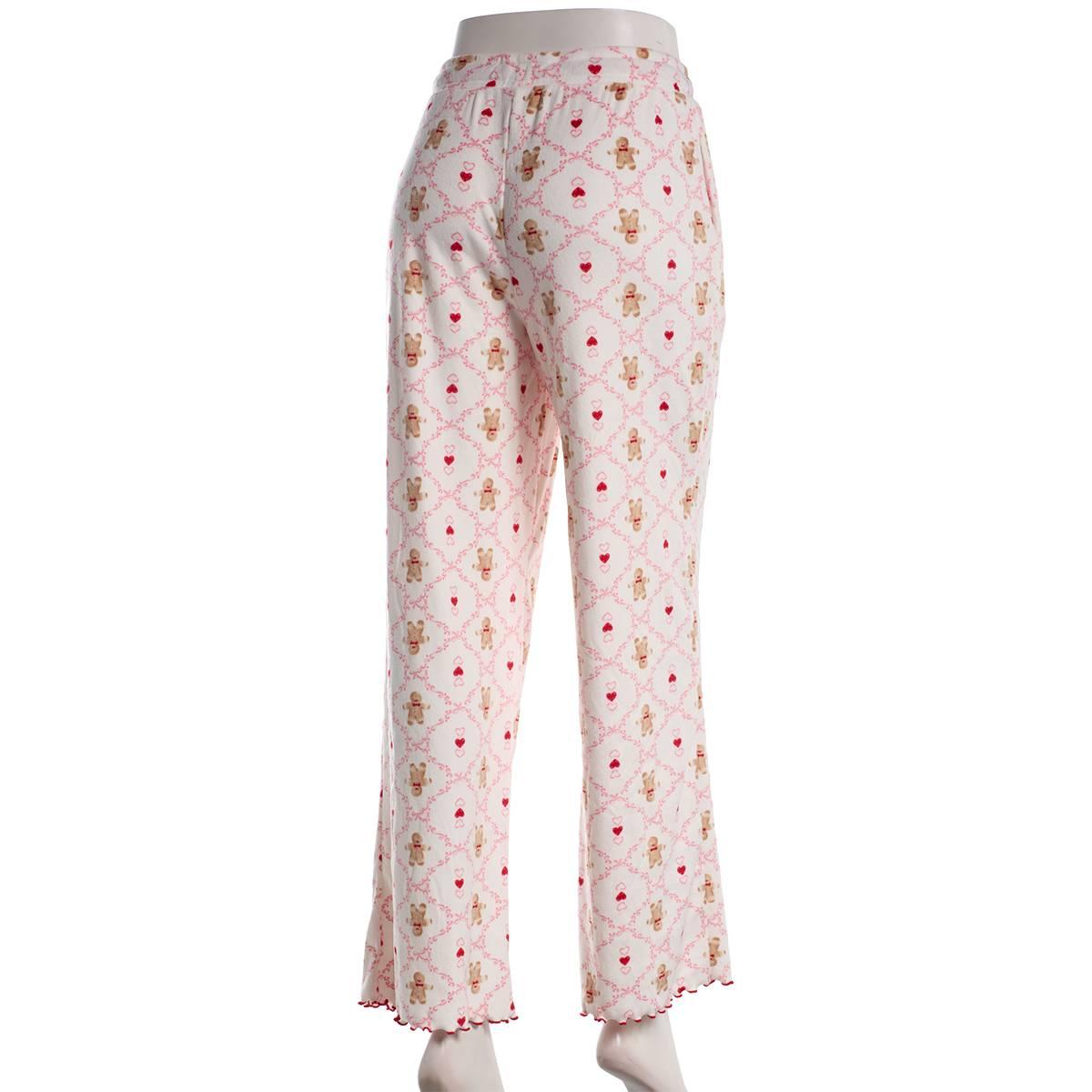 Womens Sincerely Jules Gingerbread Velour Pajama Bottoms