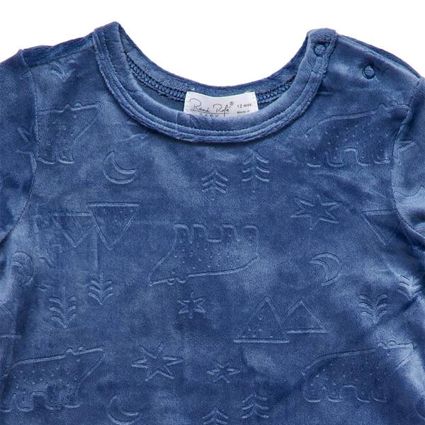 Baby Boy (12-24M) René Rofé® 3pc. Top & Pants Set w/ Socks - Blue