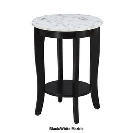 Convenience Concepts American Heritage Marble Round End Table