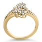 Haus of Brilliance 14kt. Gold Plated 1/2ctw. Diamond Bypass Ring - image 5