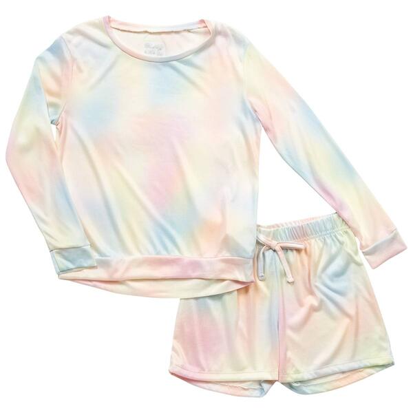 Girls &#40;7-16&#41; Sleep On It&#40;R&#41; Ombre Whisper Top & Shorts Pajama Set - image 