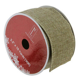 Ribbon Traditions 2.5 Wired Burlap Ribbon 305 Light Blue 10 Yards 