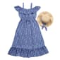 Girls &#40;7-16&#41; paper doll Floral Off Shoulder Maxi Dress with Hat - image 3