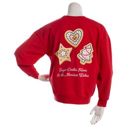 Juniors Rebel Veil Oversized Puff Print Cookie Sweatshirt