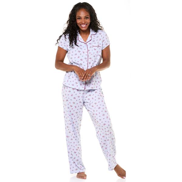 Womens Laura Ashley(R) Short Sleeve Floral Ditsy Bunches Pajama Set - image 