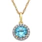 Gemstone Classics(tm) Blue Topaz & White Sapphire Necklace - image 1