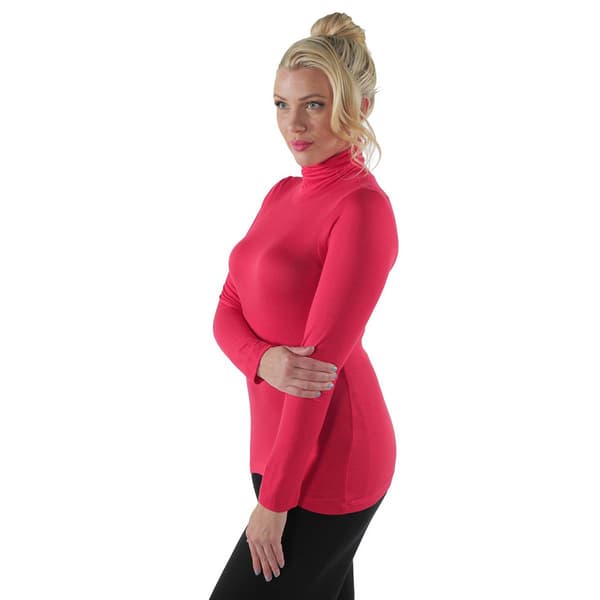 Plus Size 24/7 Comfort Apparel Classic Long Sleeve Turtleneck