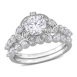Gemstone Classics(tm) Sterling Silver 1 3/5ctw. Moissanite Set