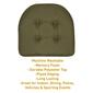 Sweet Home Collection Solid U-Shaped Memory Foam Chair Cushions - image 3