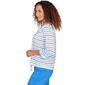 Petite Hearts of Palm All Sun and Games Stripe Henley Blouse - image 4