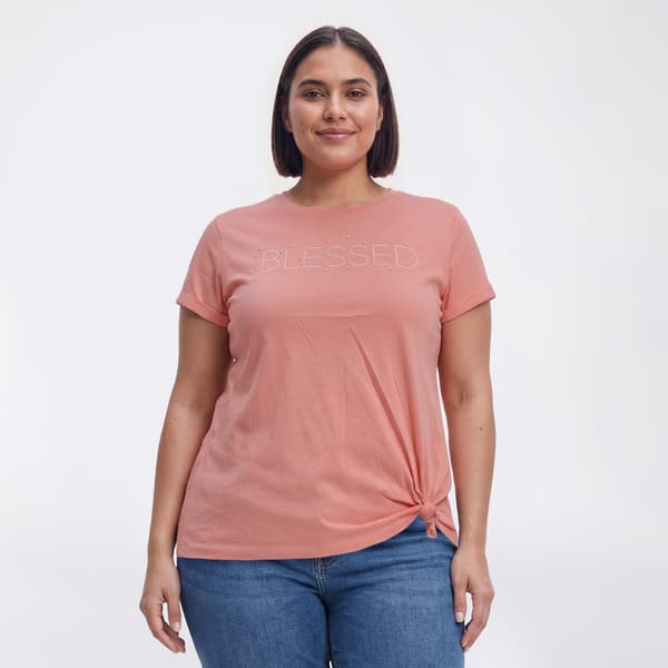 Plus Size Bare Your Soul By Sweet Soul Short Sleeve Blessed Tee - image 