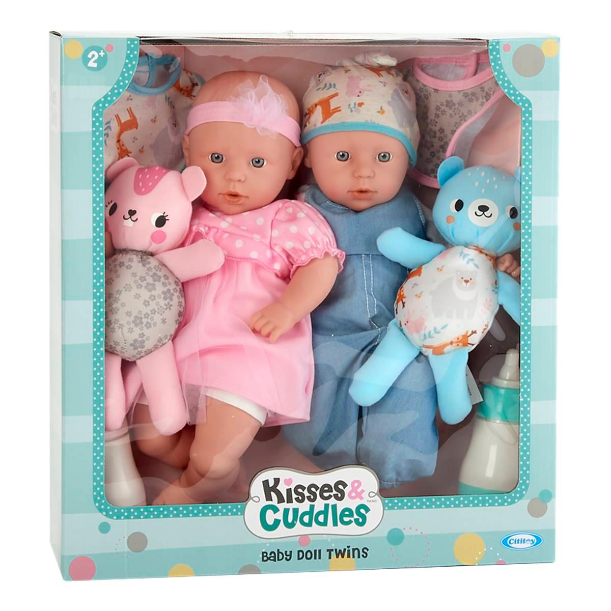 Kisses & Cuddles 14in. Baby Twin Dolls