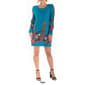 Womens 24/7 Comfort Apparel Floral Long Sleeve Shift Dress - image 4