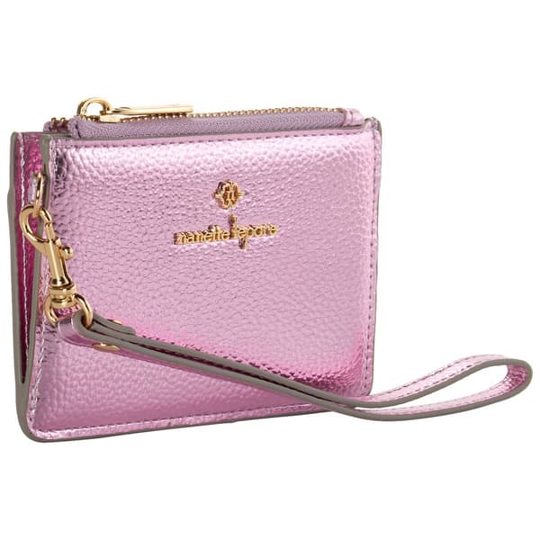 Womens Nanette Lepore Becki Metallic Card Case Wristlet