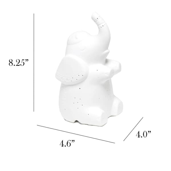 Simple Designs Porcelain Elephant Shaped Table Lamp