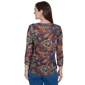 Womens Ruby Rd. Game of Luxe 3/4 Sleeve Floral Tee - image 2