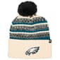 Mens &#39;&#39;47 Brand Striped Eagles Beanie with Pom Ball - image 1