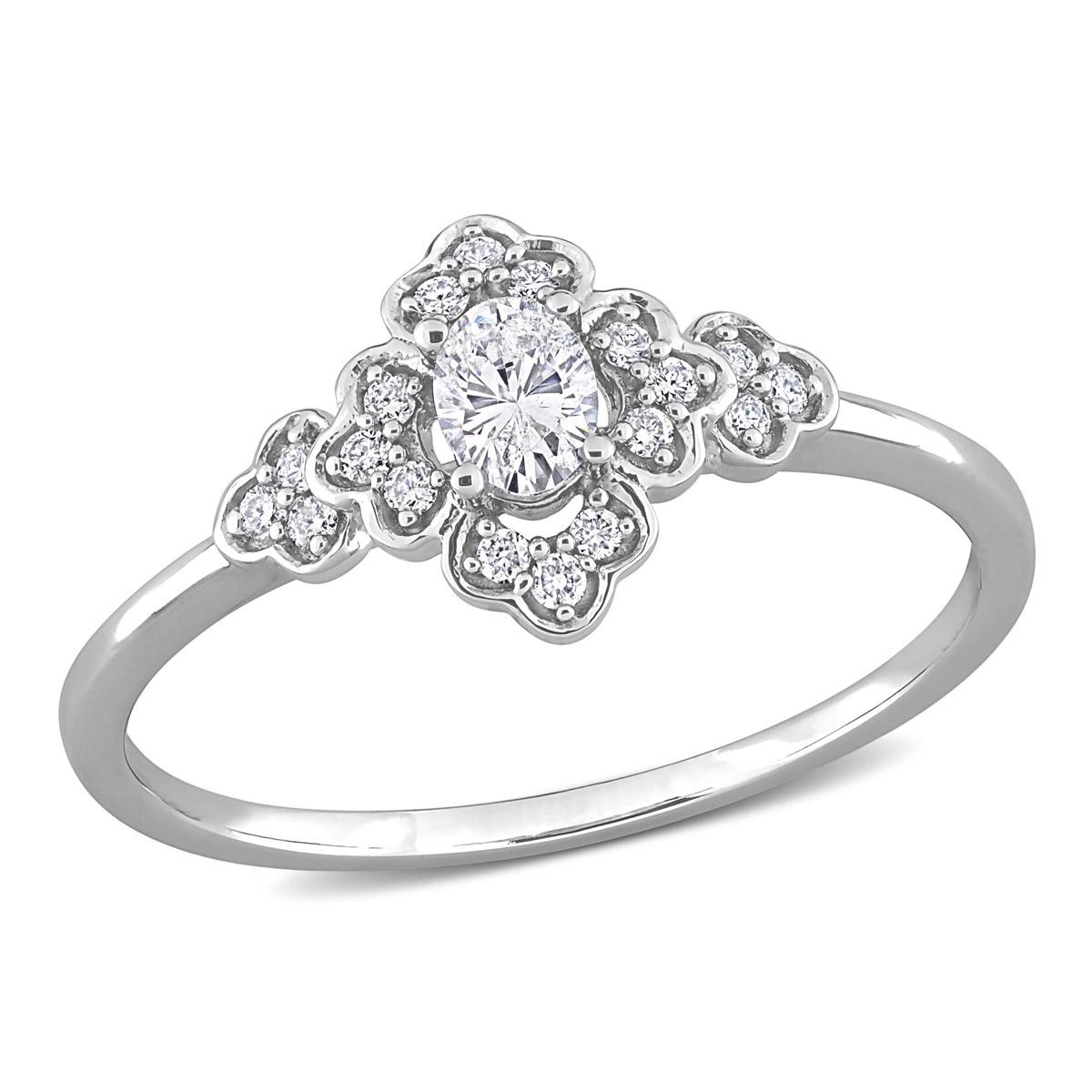 Diamond Classics™ White Gold 1/4ctw. Diamond Engagement...