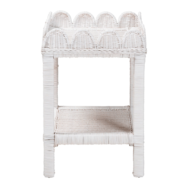 bali & pari Sumana Handwoven Natural Rattan 2-Tier Side Table