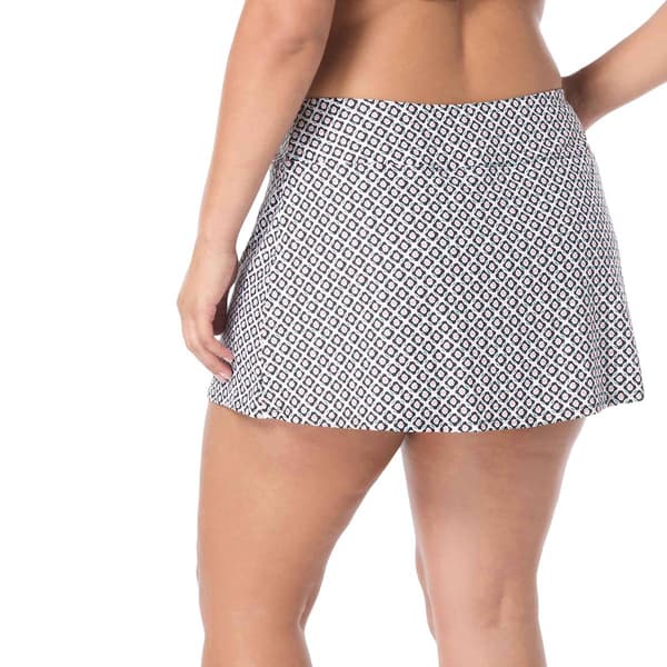 Plus Size Beach House Emma Geometric Skort Swim Bottoms