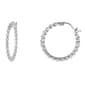 Gianni Argento Lab White Sapphire Inside-Out Hoop Earrings - image 1