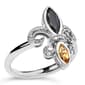 Haus of Brilliance Sterling Silver Black Onyx & Citrine Ring - image 3