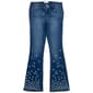 Girls (7-16) Squeeze Flare Jeans w/ Mini Embroidered Flowers - image 1
