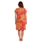 Plus Size MSK Short Sleeve Leaf Three Ring Shift Dress - image 2