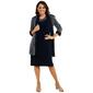 Womens R&M Richards Metallic Knit Jacket Dress - image 2