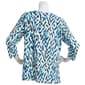 Womens Emily Daniels 3/4 Sleeve Ikat Scoop Neck Blouse - image 2