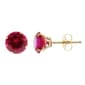 Gemstone Classics&#40;tm&#41; 6mm Created Ruby 14kt Gold Stud Earrings - image 1