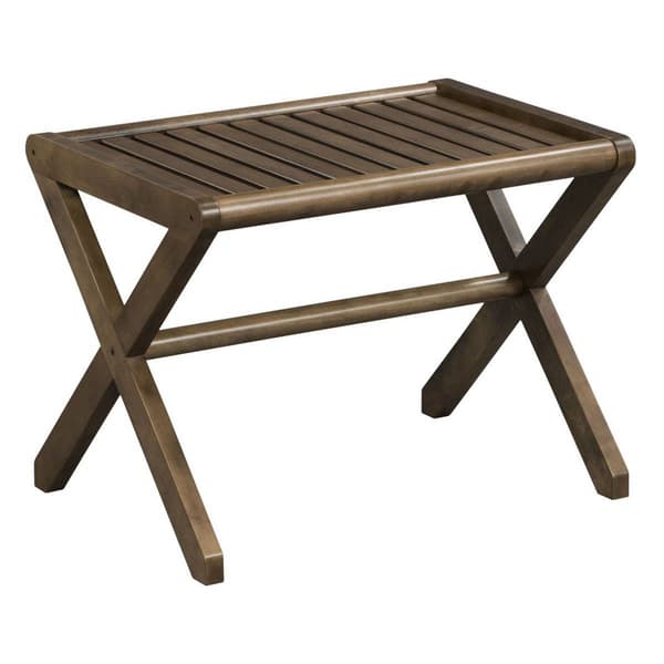 New Ridge Home Goods Abingdon Stool Bench & Luggage Rack - image 