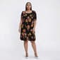 Plus Size MSK Puff Sleeve Floral Ruffle Hem Shift Dress - image 1