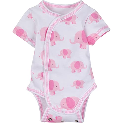Baby Girl (NB) MiracleWear Pink Elephant Bodysuit - image 
