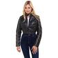 Juniors Love Tree Tipped Vegan Leather Moto Jacket - image 1