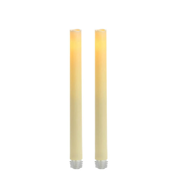 Candle Impressions 2pk. 9in. Cream Flameless LED Taper Candles - image 