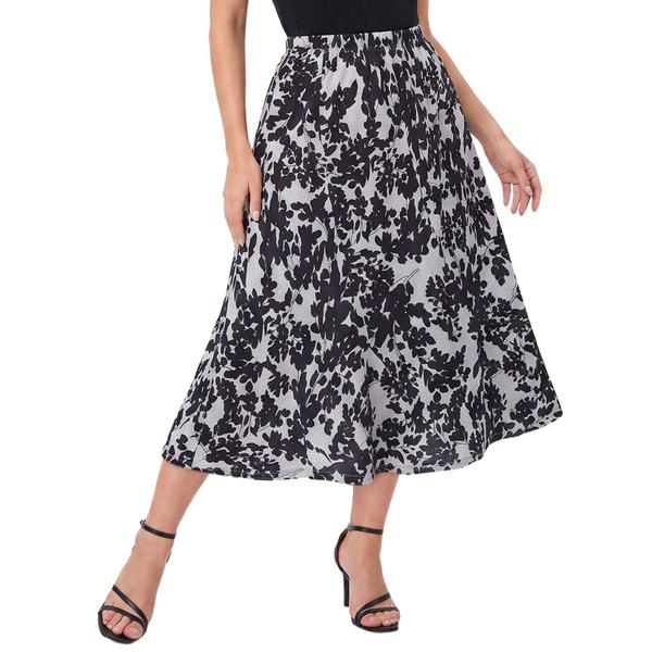 Womens NY Collection Pull On Floral Hacchi Skirt - image 