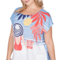 Plus Size Hearts of Palm Smooth Sailing Stripe Beach Scene Tee - image 5