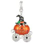 Wearable Art Silver-Tone Pumpkin Carriage Enhancer Pendant - image 1