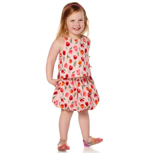 Toddler Girl BTween(R) Side Bow Tank with Bubble Skirt & Sunglasses - image 