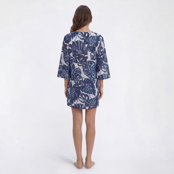 Womens J Valdi Monstera V Neck Tunic Swim Cover Up