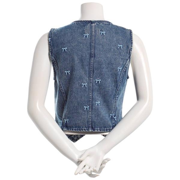 Juniors Stoosh Embroidered Denim Vest