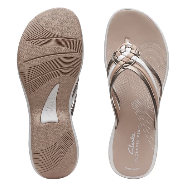 Womens Clarks® Cloudsteppers™ Breeze Coral Flip Flops