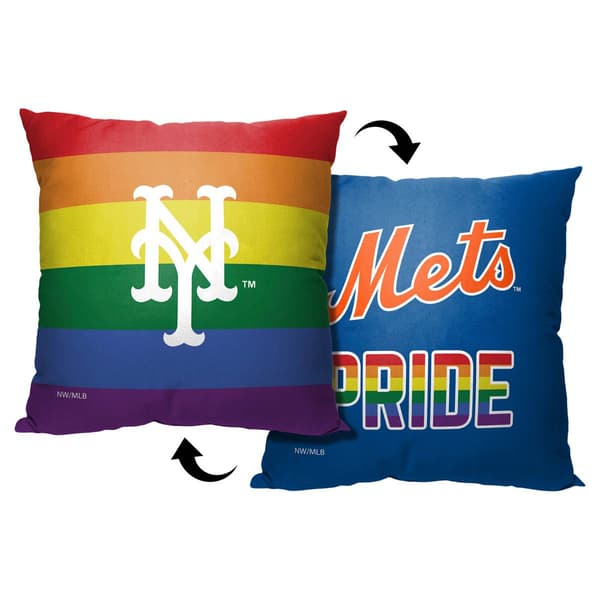 Northwest New York Mets Pride Throw Pillow - 18x18